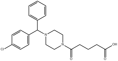 5-{4-[(4-chlorophenyl)(phenyl)methyl]-1-piperazinyl}-5-oxopentanoic acid Struktur