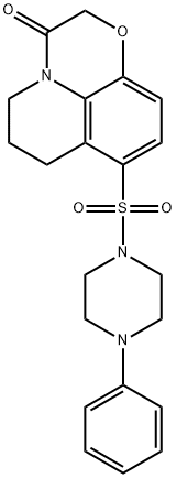 8-[(4-phenyl-1-piperazinyl)sulfonyl]-6,7-dihydro-5H-[1,4]oxazino[2,3,4-ij]quinolin-3(2H)-one Struktur