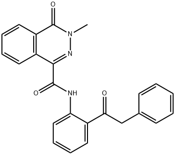 3-methyl-4-oxo-N-[2-(phenylacetyl)phenyl]-3,4-dihydro-1-phthalazinecarboxamide Struktur