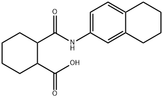 2-[(5,6,7,8-tetrahydro-2-naphthalenylamino)carbonyl]cyclohexanecarboxylic acid Struktur