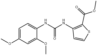 methyl 3-(3-(2,4-dimethoxyphenyl)ureido)thiophene-2-carboxylate Struktur