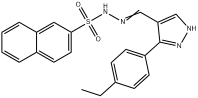 (Z)-N'-((3-(4-ethylphenyl)-1H-pyrazol-4-yl)methylene)naphthalene-2-sulfonohydrazide Struktur