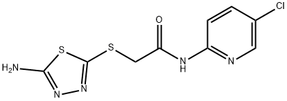 2-[(5-amino-1,3,4-thiadiazol-2-yl)sulfanyl]-N-(5-chloropyridin-2-yl)acetamide Struktur