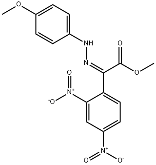 (Z)-methyl 2-(2,4-dinitrophenyl)-2-(2-(4-methoxyphenyl)hydrazono)acetate Struktur