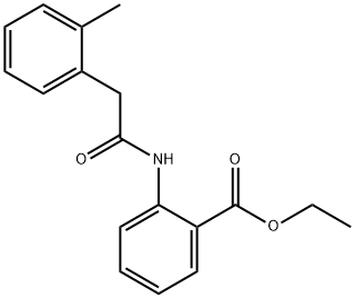 ethyl 2-(2-(o-tolyl)acetamido)benzoate Struktur