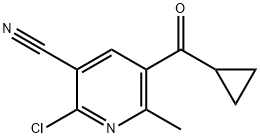 2-Chloro-5-(cyclopropanecarbonyl)-6-methylnicotinonitrile Struktur