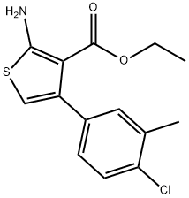 Ethyl 2-amino-4-(4-chloro-3-methylphenyl)thiophene-3-carboxylate Struktur