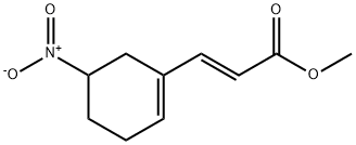 (E)-Methyl 3-(5-nitrocyclohex-1-en-1-yl)acrylate Struktur