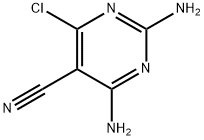 5-Pyrimidinecarbonitrile, 2,4-diamino-6-chloro- Struktur