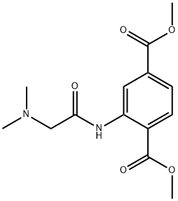 dimethyl 2-(2-(dimethylamino)acetamido)terephthalate Struktur