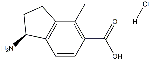 (S)-1-amino-4-methyl-2,3-dihydro-1H-indene-5-carboxylic acid hydrochloride Struktur