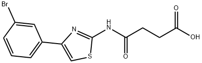 4-((4-(3-bromophenyl)thiazol-2-yl)amino)-4-oxobutanoic acid Struktur