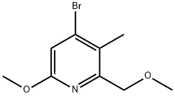 4-Bromo-6-methoxy-2-(methoxymethyl)-3-methylpyridine Struktur