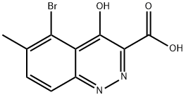 5-Bromo-6-methyl-4-oxo-1,4-dihydrocinnoline-3-carboxylic acid Struktur