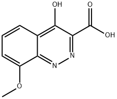 8-Methoxy-4-oxo-1,4-dihydrocinnoline-3-carboxylic acid Struktur