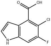 5-Chloro-6-fluoro-1H-indole-4-carboxylic acid Struktur