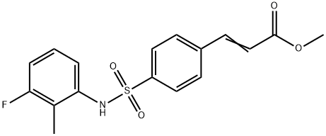 (E)-methyl 3-(4-(N-(3-fluoro-2-methylphenyl)sulfamoyl)phenyl)acrylate Struktur