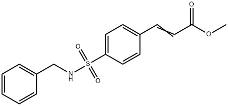 (E)-methyl 3-(4-(N-benzylsulfamoyl)phenyl)acrylate Struktur