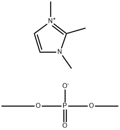 1,2,3-trimethylimidazolium dimethylphosphate Struktur