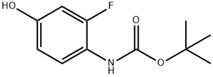 tert-butyl 2-fluoro-4-hydroxyphenylcarbamate Struktur