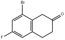 2(1H)-NAPHTHALENONE, 8-BROMO-6-FLUORO-3,4-DIHYDRO- Struktur