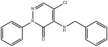 4-(Benzylamino)-5-chloro-2-phenylpyridazin-3(2H)-one Struktur