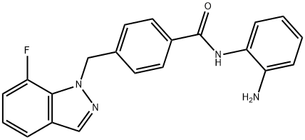 N-(2-Aminophenyl)-4-((7-fluoro-1H-indazol-1-yl)methyl)benzamide Struktur