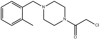 2-Chloro-1-(4-(2-methylbenzyl)piperazin-1-yl)ethan-1-one Struktur