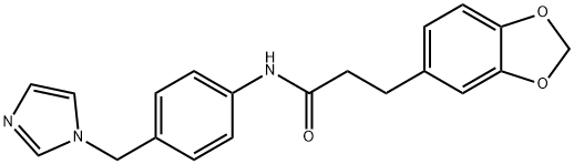 3-(1,3-benzodioxol-5-yl)-N-[4-(1H-imidazol-1-ylmethyl)phenyl]propanamide Struktur