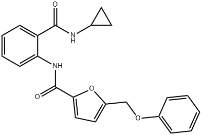 N-{2-[(cyclopropylamino)carbonyl]phenyl}-5-(phenoxymethyl)-2-furamide Struktur