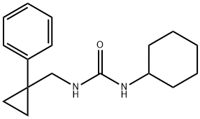 N-cyclohexyl-N'-[(1-phenylcyclopropyl)methyl]urea Struktur