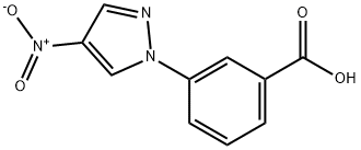 Benzoic acid, 3-(4-nitro-1H-pyrazol-1-yl) Struktur