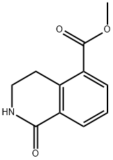 1-オキソ-1,2,3,4-テトラヒドロイソキノリン-5-カルボン酸メチル 化學(xué)構(gòu)造式