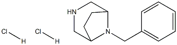 8-benzyl-3,8-diazabicyclo[3.2.1]octane dihydrochloride Struktur