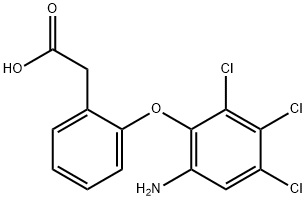 2-(2-(6-Amino-2,3,4-trichlorophenoxy)phenyl)acetic acid Struktur