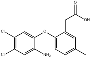 2-(2-(2-Amino-4,5-dichlorophenoxy)-5-methylphenyl)acetic acid Struktur