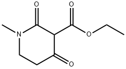 1-Methyl-2,4-dioxo-3-piperidinecarboxylic acid ethyl ester Struktur