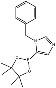 1-Benzyl-1H-imidazole-5-boronic acid pinacol ester Struktur