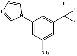 3-(1H-imidazol-1-yl)-5-(trifluoromethyl)aniline Struktur