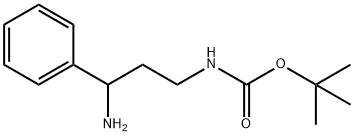 tert-butyl 3-amino-3-phenylpropylcarbamate Struktur