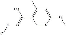 6-Methoxy-4-methylpyridine-3-carboxylic acid hydrochloride Struktur