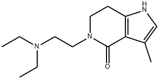 5-(2-diethylamino-ethyl)-3-methyl-1,5,6,7-tetrahydro-pyrrolo[3,2-c]pyridine-4-one Struktur