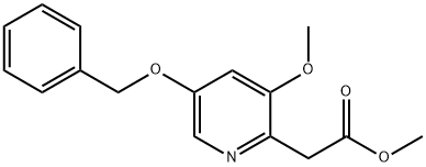 Methyl 2-(5-(benzyloxy)-3-methoxypyridin-2-yl)acetate Struktur