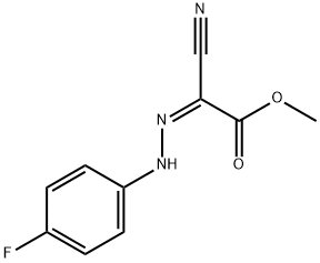 methyl (2Z)-cyano[2-(4-fluorophenyl)hydrazinylidene]ethanoate Struktur