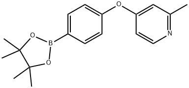 4-[4-(4,4,5,5-tetramethyl[1,3,2]dioxaborolan-2-yl)phenoxy]-2-methylpyridine Struktur