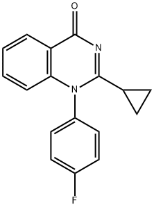 2-Cyclobutyl-1-(4-fluorophenyl)quinazolin-4(1H)-one Struktur