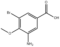 3-amino-5-bromo-4-methoxybenzoic acid Struktur