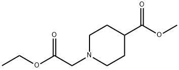 4-(methoxycarbonyl)-1-Piperidineacetic acid ethyl ester Struktur