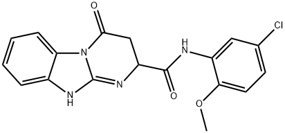 N-(5-chloro-2-methoxyphenyl)-4-oxo-1,2,3,4-tetrahydropyrimido[1,2-a]benzimidazole-2-carboxamide Struktur