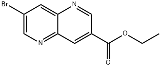 ethyl 7-bromo-1,5-naphthyridine-3-carboxylate Struktur